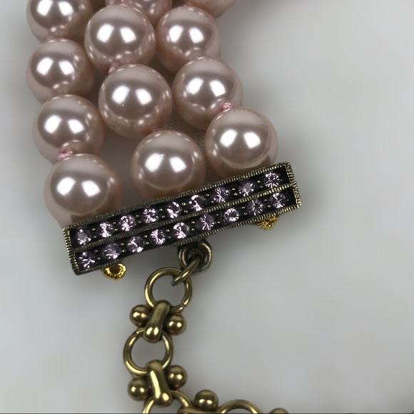 SOLD. Heidi Daus RARE Secret Garden Swarovski Crystals Simulated Pearls Necklace - Picture 10 of 12